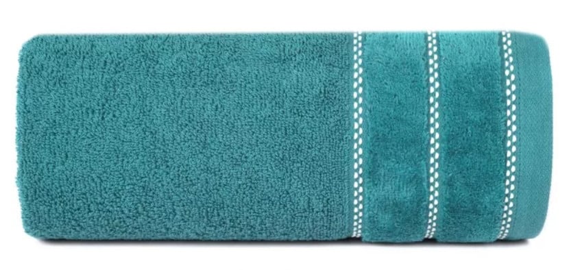 Ręcznik Dona 30x50 09 turkusowy ciemny z welurową bordiurą frotte 500 g/m2 988111