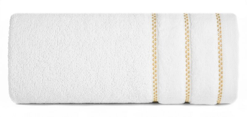 Ręcznik Dona 30x50 biały z welurową bordiurą frotte 500 g/m2 767066