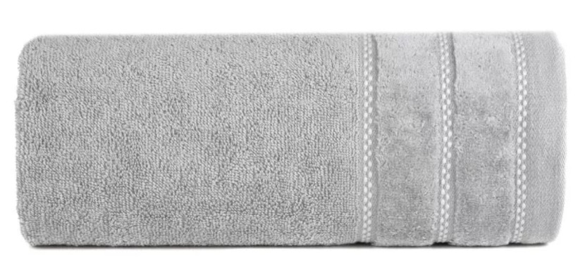 Ręcznik Dona 50x90 05 stalowy z welurową bordiurą frotte 500 g/m2 988129