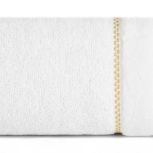 Ręcznik Dona 70×140 01 biały z welurową bordiurą frotte 500 g/m2 988388 Ręcznik Dona 70×140 01 biały z welurową bordiurą frotte 500 g/m2 988388