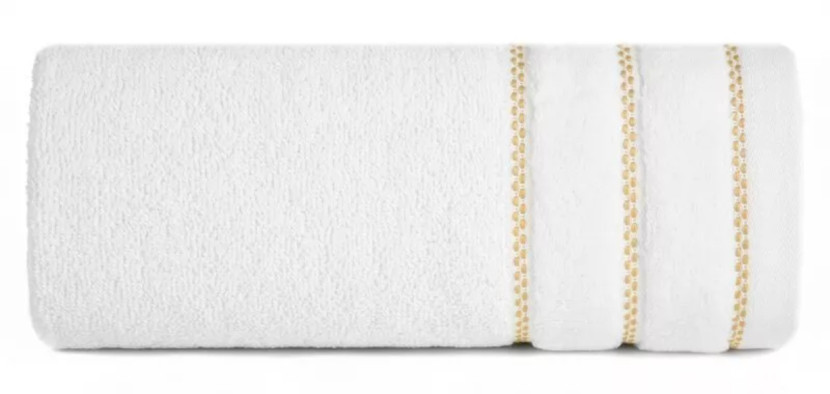 Ręcznik Dona 70x140 01 biały z welurową bordiurą frotte 500 g/m2 988388
