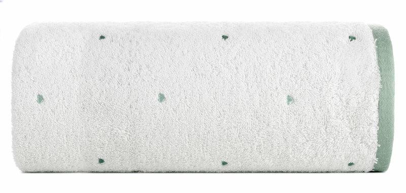 Ręcznik dziecięcy 50x90 Baby biały miętowy Serca 480g/m2 767739
