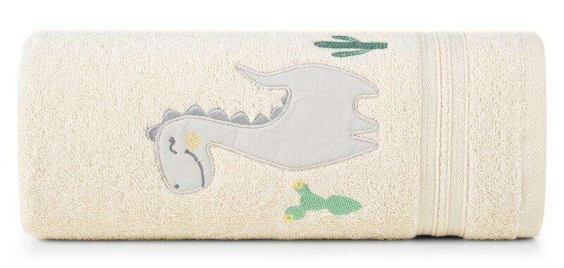 Ręcznik dziecięcy 50x90 Baby kremowy dinozaur 450g/m2 410630