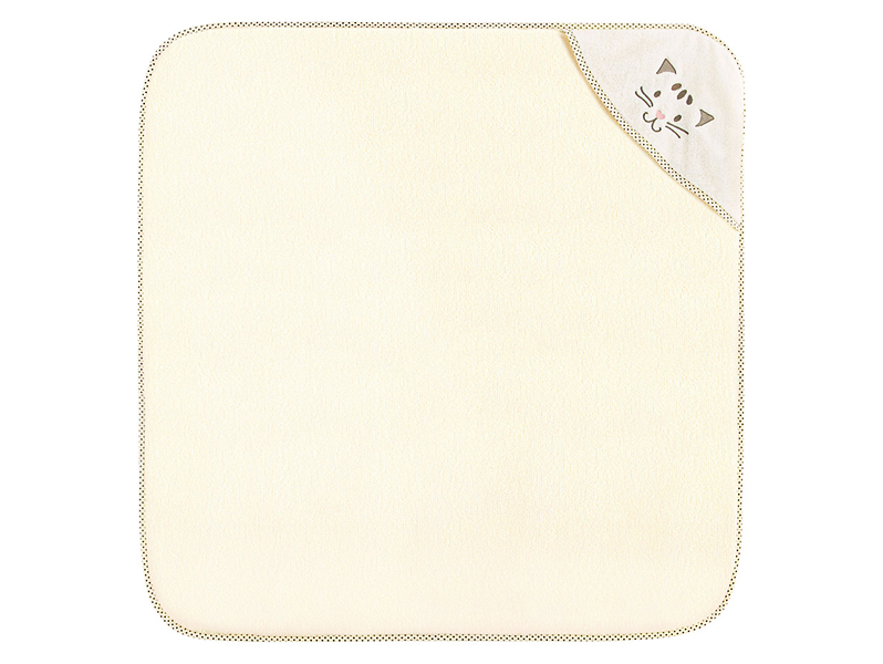 Ręcznik dziecięcy z kapturkiem Kotek 90x90 cm ecru 53119