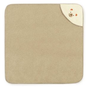 Ręcznik dziecięcy z kapturkiem Miś 90×90 cm beżowy 53117 Ręcznik dziecięcy z kapturkiem Miś 90×90 cm beżowy 53117