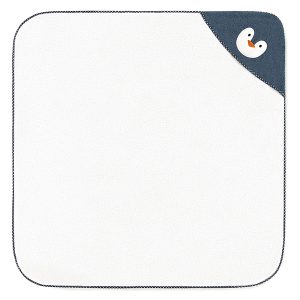 Ręcznik dziecięcy z kapturkiem Pingwinek 90×90 cm biały 53116 Ręcznik dziecięcy z kapturkiem Pingwinek 90×90 cm biały 53116