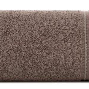 Ręcznik Emina 30×50 brązowy zdobiony stebnowaną bordiurą 500 g/m2 766792 Ręcznik Emina 30×50 brązowy zdobiony stebnowaną bordiurą 500 g/m2 766792
