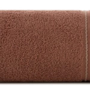 Ręcznik Emina 70×140 ceglasty zdobiony stebnowaną bordiurą 500 g/m2 766756