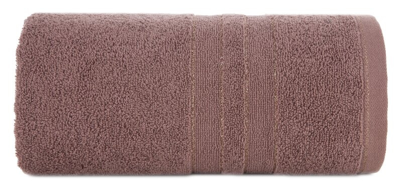 Ręcznik Gala 50x90 brązowy zdobiony błyszczącą nicią 500 g/m2 767794