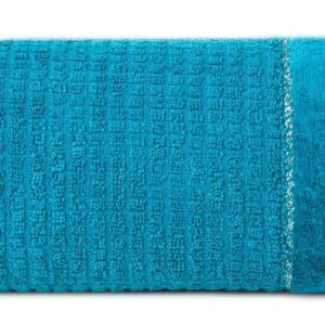 Ręcznik Glory 70×140 turkusowy z bordiurą i srebrną nicią 500g/m2 frotte 767850 Ręcznik Glory 70×140 turkusowy z bordiurą i srebrną nicią 500g/m2 frotte 767850