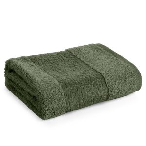 Ręcznik Iris 70×140 07 zielony ciemny z welurową bordiurą 988368 Ręcznik Iris 70×140 07 zielony ciemny z welurową bordiurą 988368