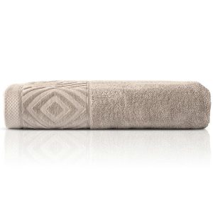 Ręcznik kąpielowy bawełniany Paula 70×140 beżowy jasny 550 g/m2 963856