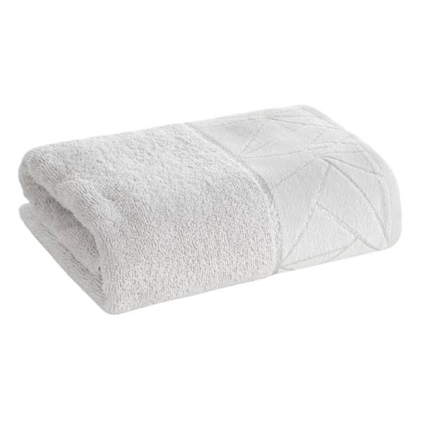Ręcznik kąpielowy CLEO srebrny kremowy gruby miękki 70x140 cm 866500