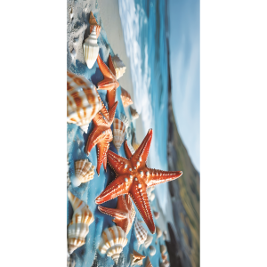 Ręcznik kąpielowy plażowy 100×180 Muszelki 730306 Ręcznik kąpielowy plażowy 100×180 Muszelki 730306