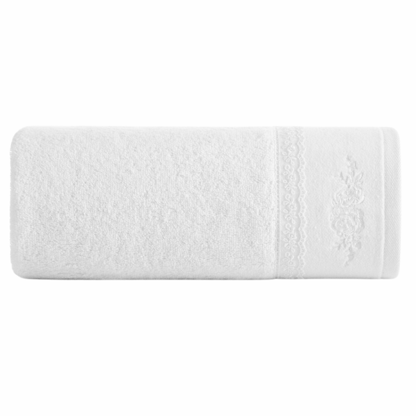Ręcznik kąpielowy SISI bawełniany biały 50x90 cm miękki i chłonny 827242