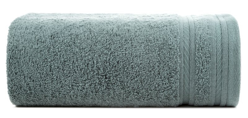 Ręcznik Kely 50x90 miętowy ciemny z ozdobną bordiurą w pasy 500 g/m2 770005