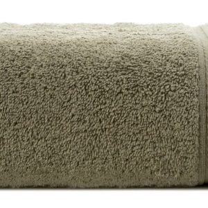 Ręcznik Kely 50×90 oliwkowy z ozdobną bordiurą w pasy 500 g/m2 770021 Ręcznik Kely 50×90 oliwkowy z ozdobną bordiurą w pasy 500 g/m2 770021