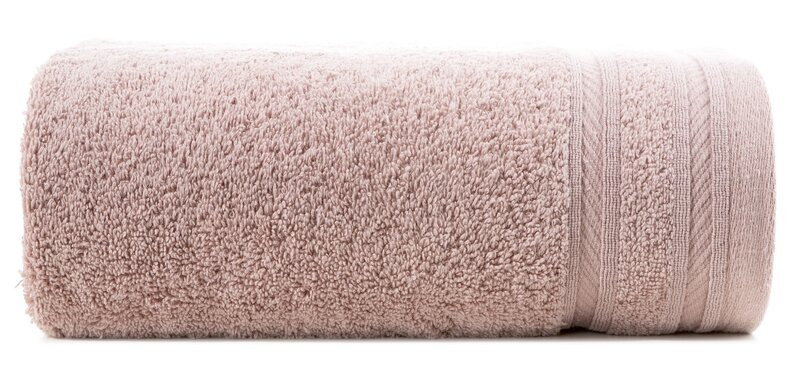 Ręcznik Kely 50x90 pudrowy z ozdobną bordiurą w pasy 500 g/m2 769970