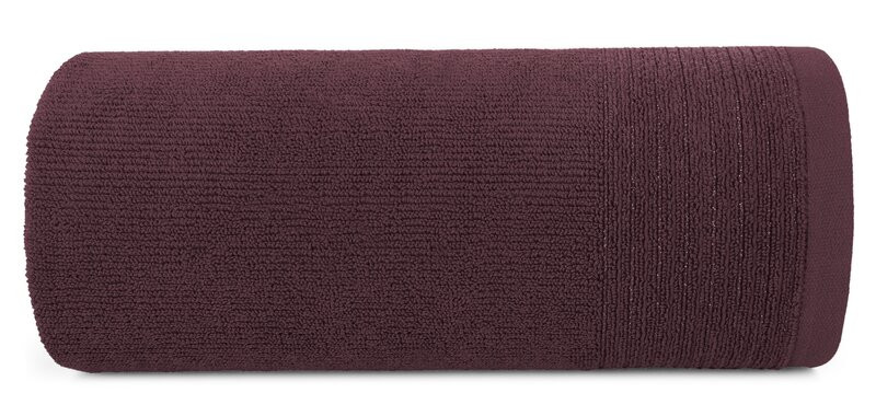 Ręcznik Lari 50x90 burgundowy z bordiurą i błyszczącą nicią 500 g/m2 772905