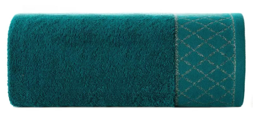 Ręcznik Layla 50x90 turkusowy ciemny 500 g/m2 frotte bawełniany 988099