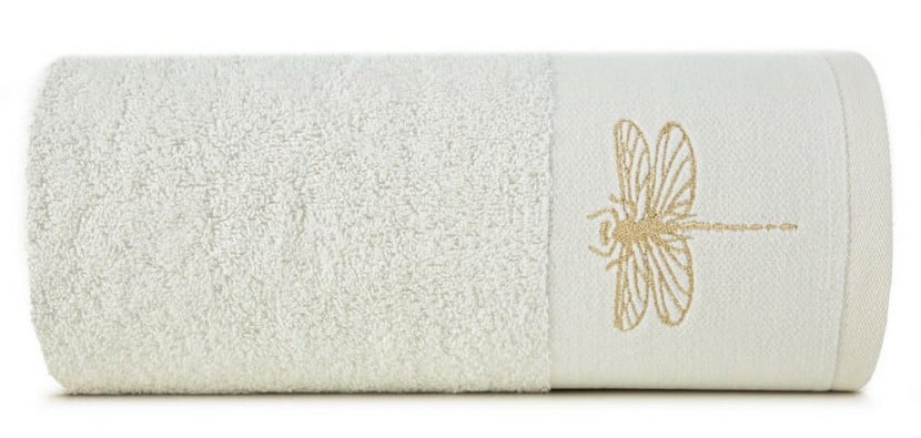 Ręcznik Lori 50x90 kremowy ważka 485g/m2 frotte 772883