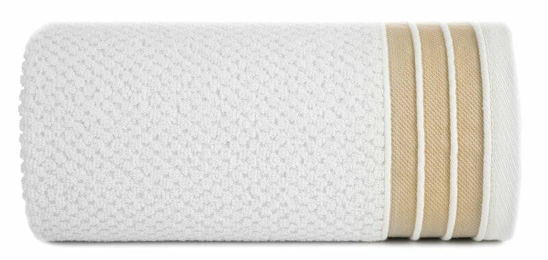 Ręcznik Madlen 70x140 biały zdobiony bordiurą frotte 500 g/m2 771845