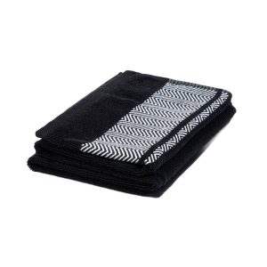 Ręcznik MAIARA Czarny z ozdobnym przeszyciem 50×90 cm HOMLA 900303 Ręcznik MAIARA Czarny z ozdobnym przeszyciem 50×90 cm HOMLA 900303
