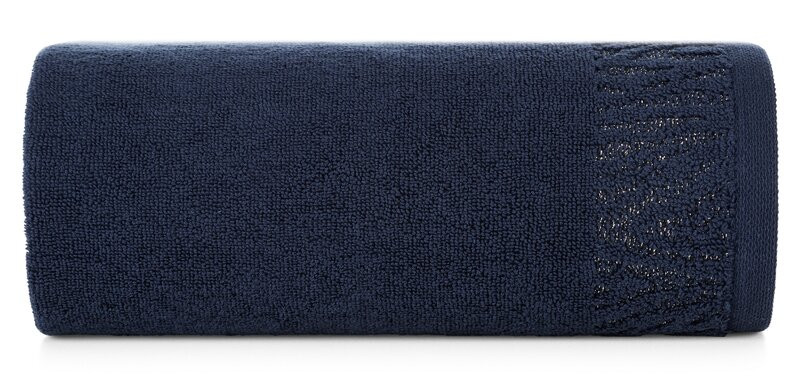 Ręcznik Margo 50x90 granatowy z bordiurą i błyszczącą nicią 500 g/m2 772963