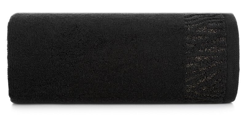 Ręcznik Margo 70x140 czarny z bordiurą i błyszczącą nicią 500 g/m2 772918