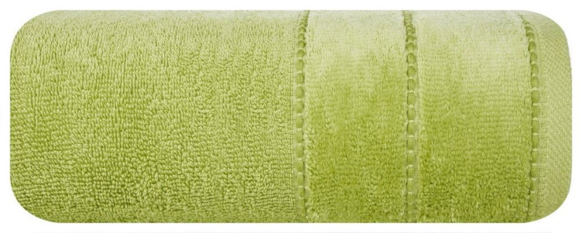 Ręcznik Mari 70x140 oliwkowy z welurową bordiurą 500g/m2 772364