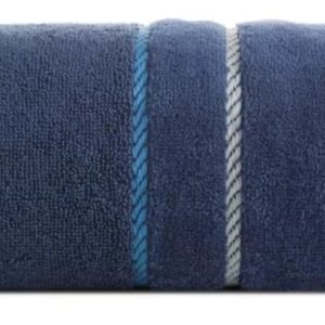 Ręcznik Nel 70×140 granatowy 9 welurowy z prostą bordiurą frotte 500 g/m2 988377 Ręcznik Nel 70×140 granatowy 9 welurowy z prostą bordiurą frotte 500 g/m2 988377