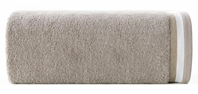 Ręcznik Niko 30x50 02 beżowy zdobiony trzykolorową bordiurą 550 g/m2 770525