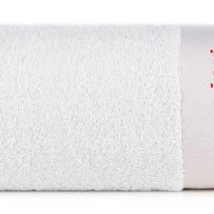 Ręcznik Noel 70×140 biały czerwony renifery świąteczny 450 g/m2 772311 Ręcznik Noel 70×140 biały czerwony renifery świąteczny 450 g/m2 772311