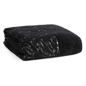 Ręcznik NOLA bawełniany czarny 50×90 cm miękki i chłonny 827252 Ręcznik NOLA bawełniany czarny 50×90 cm miękki i chłonny 827252
