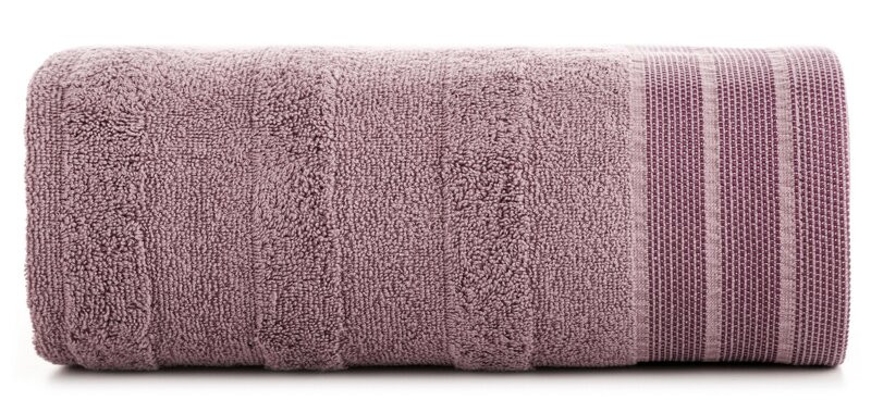 Ręcznik Pati 30x50 liliowy ciemny pasy frotte 500g/m2 770534