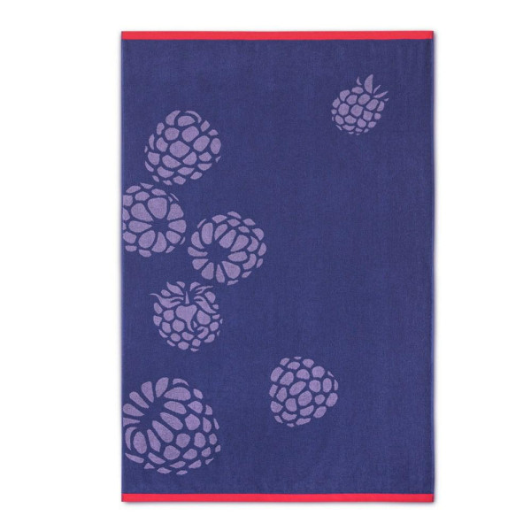 Ręcznik plażowy 100x160 Blackbarry fioletowy jeżyny frotte Zwoltex 773899