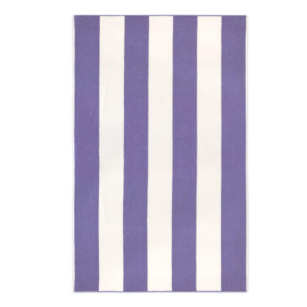 Ręcznik plażowy 100x160 Neon fioletowy biały pasy frotte 380 g/m2 772303