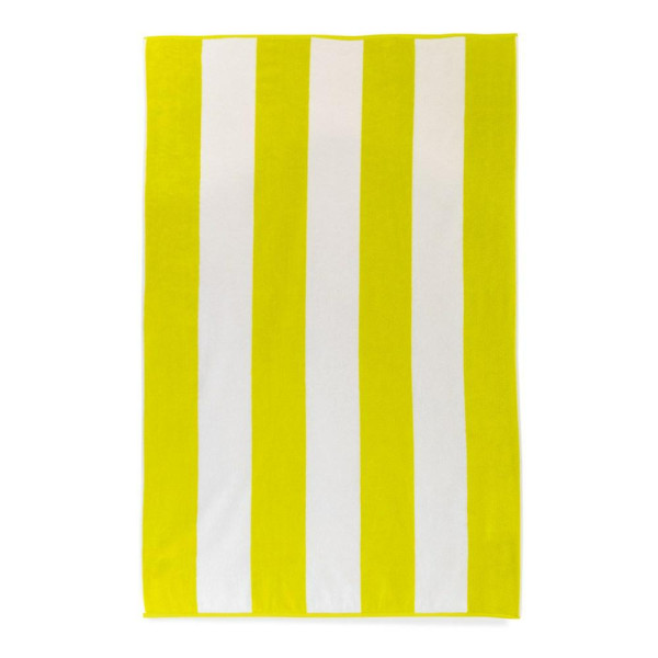 Ręcznik plażowy 100x160 Neon seledynowy biały pasy frotte Zwoltex 772299