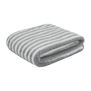 Ręcznik Pure Stripes 35×75 szary biały pasy z mikrofibry Home 770439