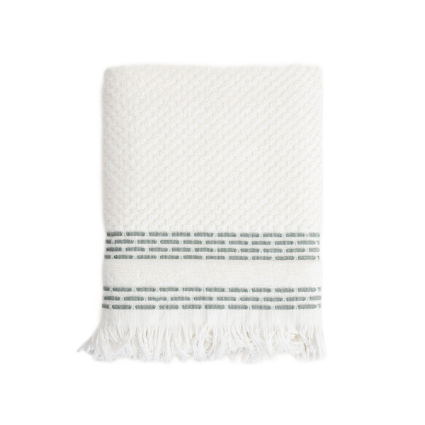 Ręcznik ROSOP boho z pistacjowymi paskami 70x130 cm HOMLA 959862