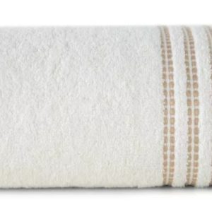 Ręcznik Seba 50×90 02 kremowy z ozdobną bordiurą w pasy 480 g/m2 988109 Ręcznik Seba 50×90 02 kremowy z ozdobną bordiurą w pasy 480 g/m2 988109