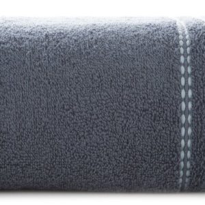 Ręcznik Seba 50×90 stalowy z ozdobną bordiurą w pasy 480 g/m2 771368