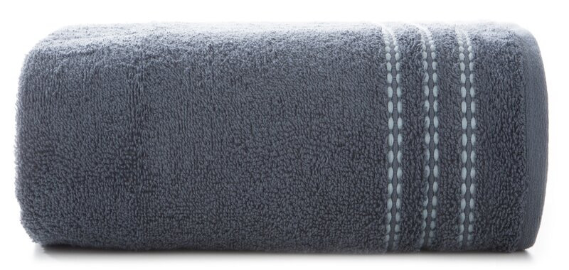 Ręcznik Seba 50x90 stalowy z ozdobną bordiurą w pasy 480 g/m2 771368