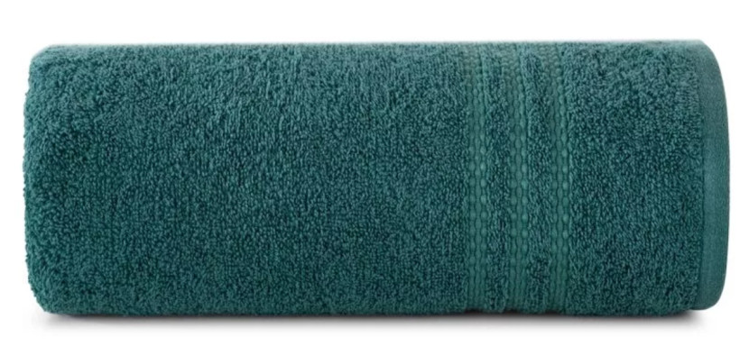 Ręcznik Seba 70x140 07 turkusowy z ozdobną bordiurą w pasy 480 g/m2 988372
