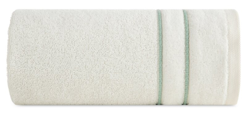 Ręcznik Sibel 70x140 01 kremowy z ozdobną bordiurą 500 g/m2 frotte 741517