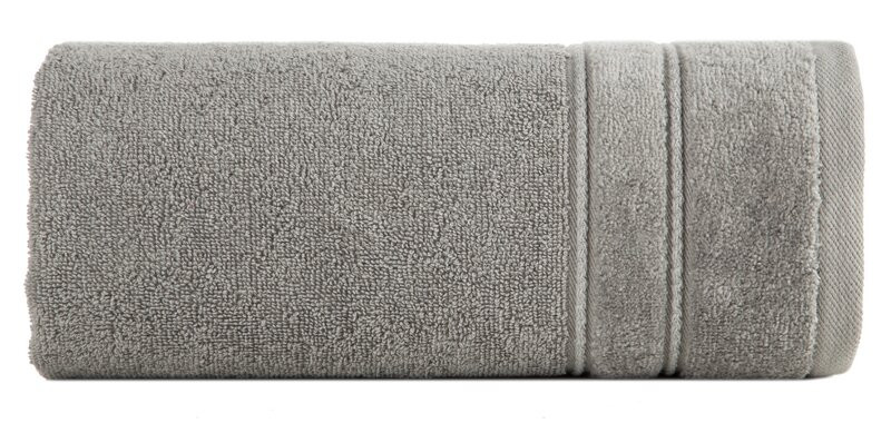 Ręcznik Sibel 70x140 04 stalowy z ozdobną bordiurą 500 g/m2 frotte 741522