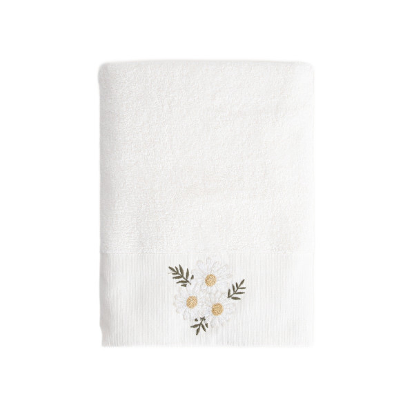 Ręcznik SUNFLOWER Z haftowanymi stokrotkami 70x130 cm HOMLA 896040