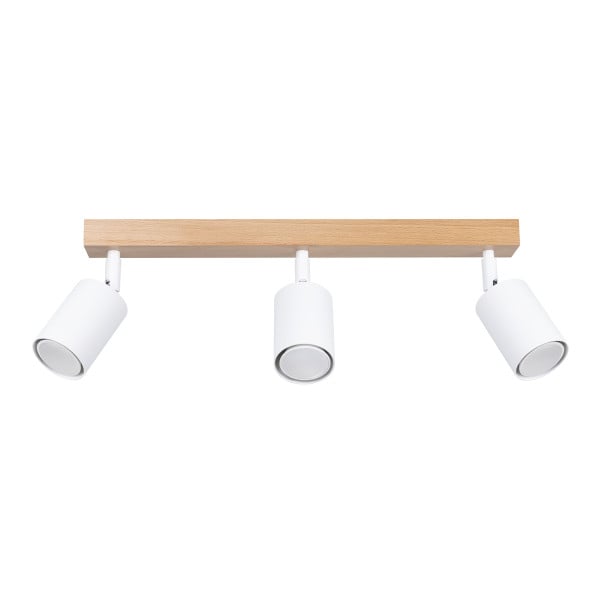 Reflektor spot JUNGLO biały i drewno 3xGU10x10W IP20 Pure Lume 1033949
