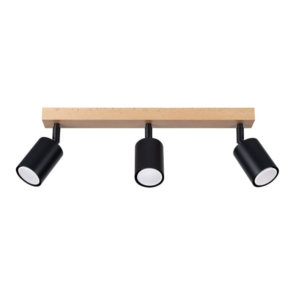 Reflektor spot JUNGLO czarny-drewno 3xGU10x10W IP20 Pure Lume 1033952