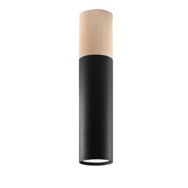 Reflektor spot MARCOS naturalne drewno-czarny 1xGU10x10W IP20 Pure Lume 1030092